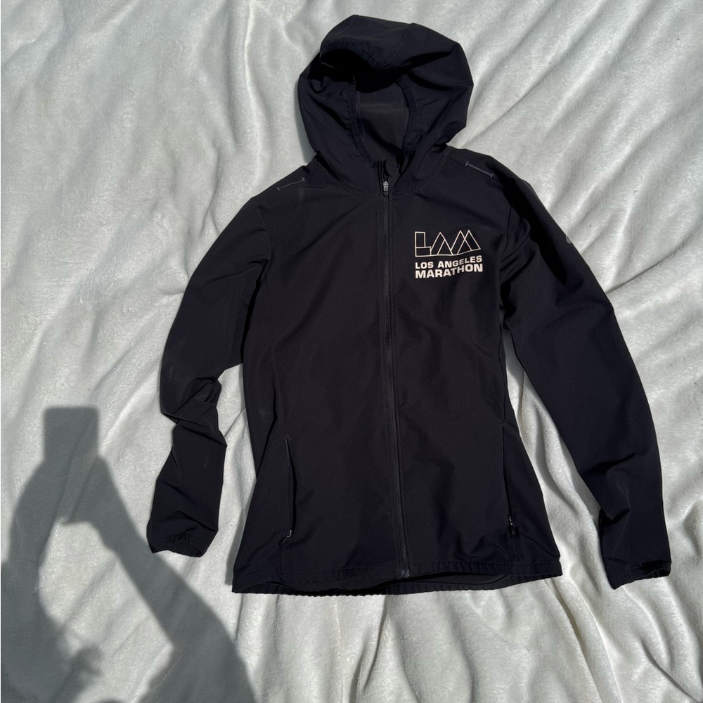 Asics Women's Black Los Angeles Marathon zip-up Running Jacket size small - Picture 5 of 10